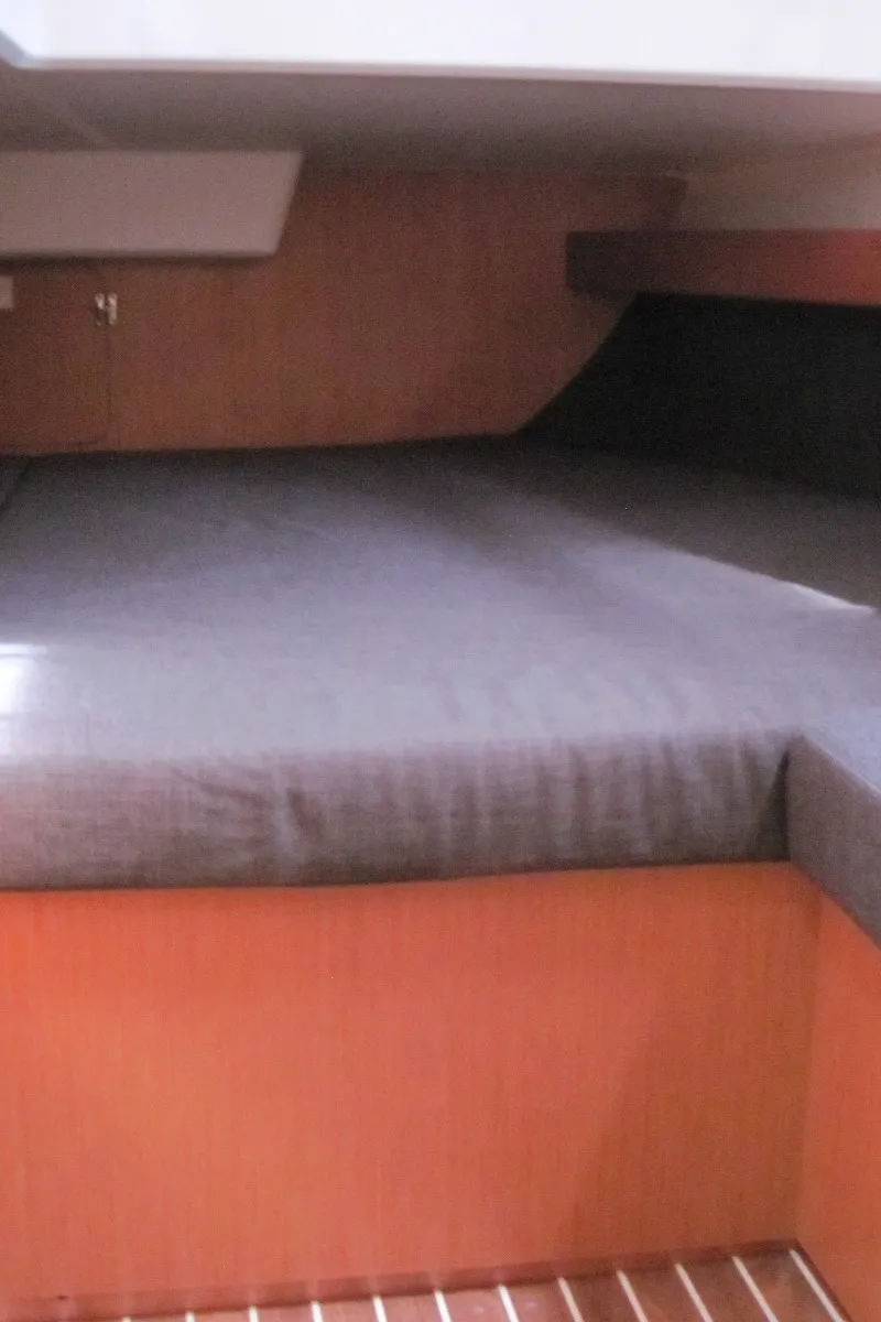 Cabin on Marina, a Bavaria Cruiser 41 sailboat at Capo d'Orlando, Italy