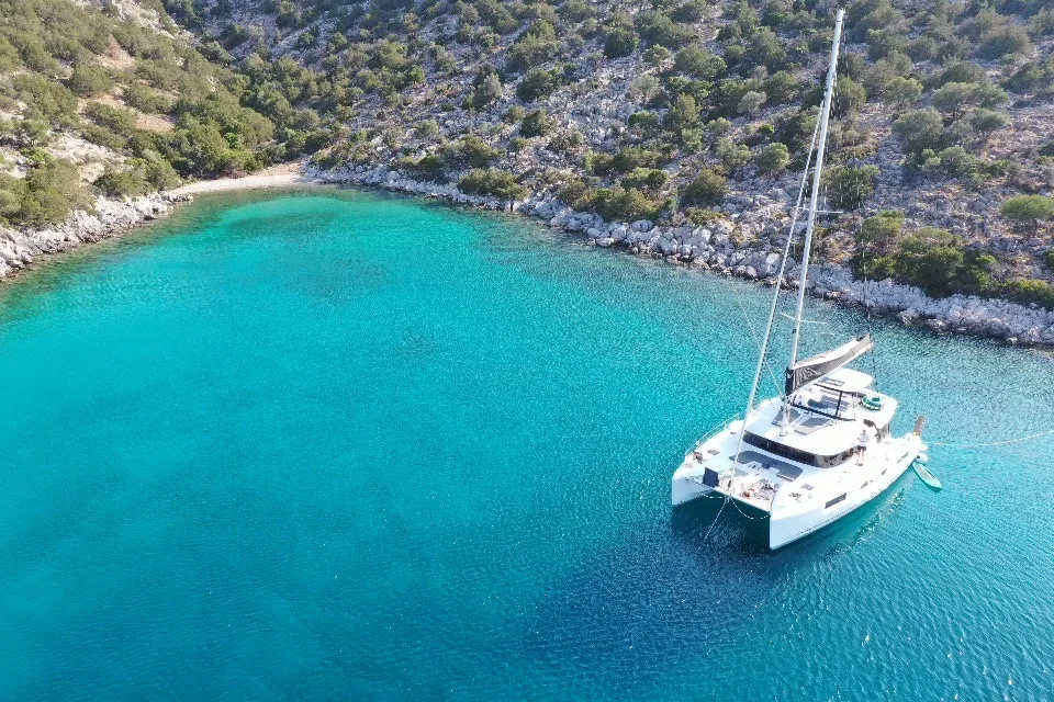 Jewel, a Lagoon 51 catamaran at Athens, Greece