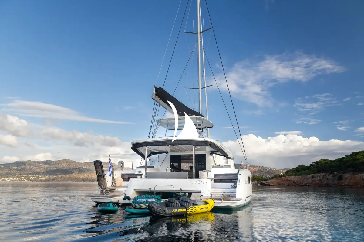 Jewel, a Lagoon 51 catamaran at Athens, Greece