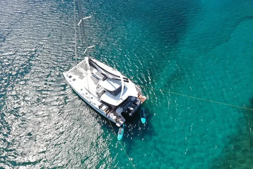 Jewel, a Lagoon 51 catamaran at Athens, Greece