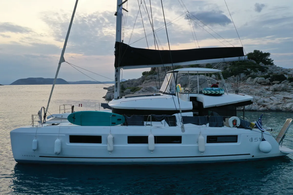 Jewel, a Lagoon 51 catamaran at Athens, Greece