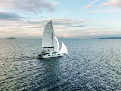 Jewel, a Lagoon 51 catamaran at Athens, Greece