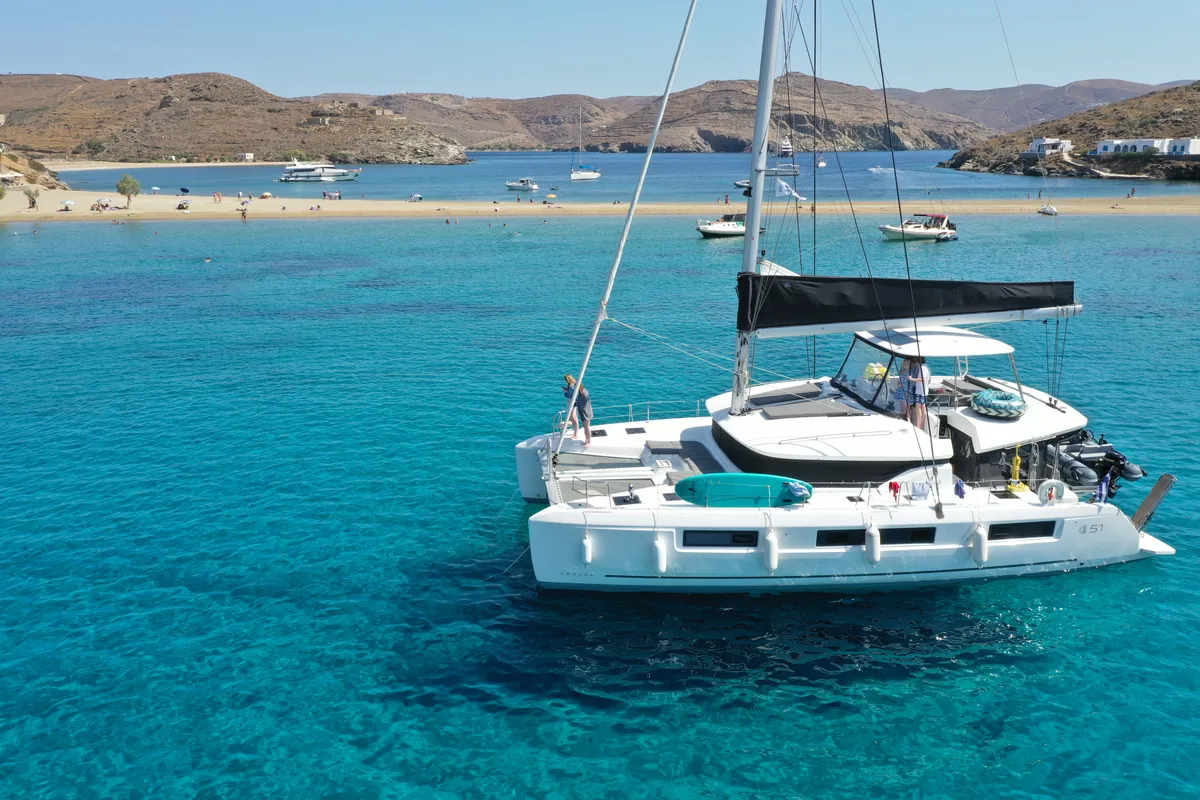 Jewel, a Lagoon 51 catamaran at Athens, Greece