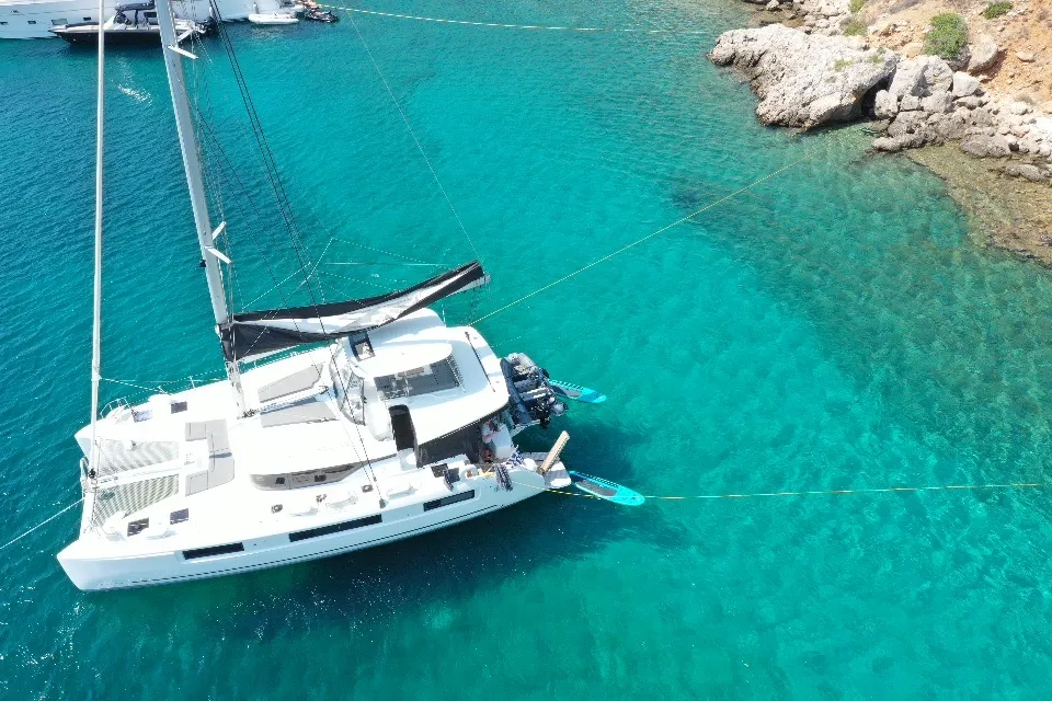 Jewel, a Lagoon 51 catamaran at Athens, Greece