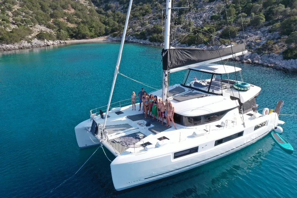 Jewel, a Lagoon 51 catamaran at Athens, Greece