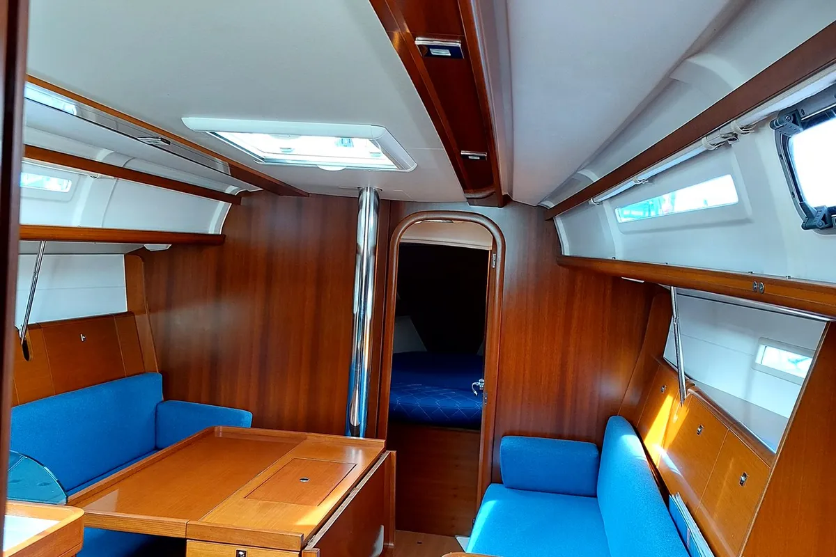 Salon of Phantom, a Dufour 34 sailboat at Yerseke, Netherlands