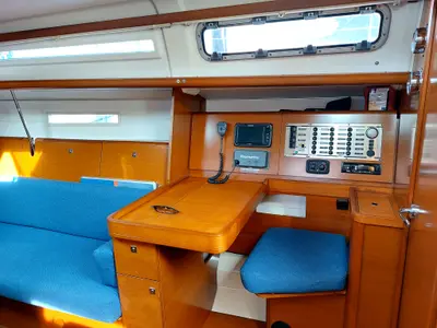 Salon of Phantom, a Dufour 34 sailboat at Yerseke, Netherlands