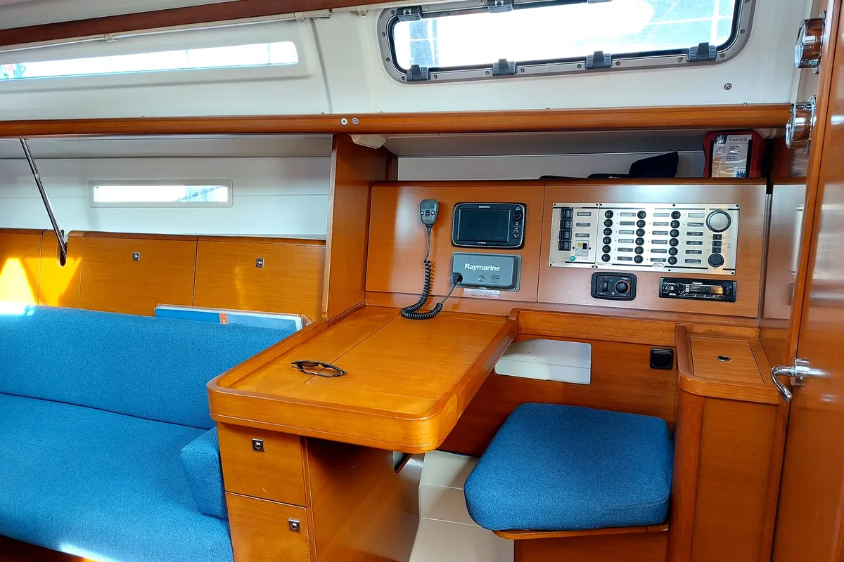 Salon of Phantom, a Dufour 34 sailboat at Yerseke, Netherlands