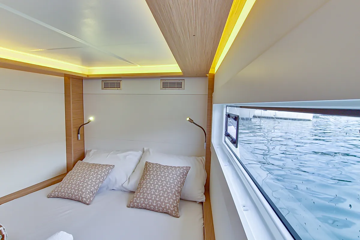Cabin on FELICITÀ, a Lagoon 46 catamaran at Split, Croatia