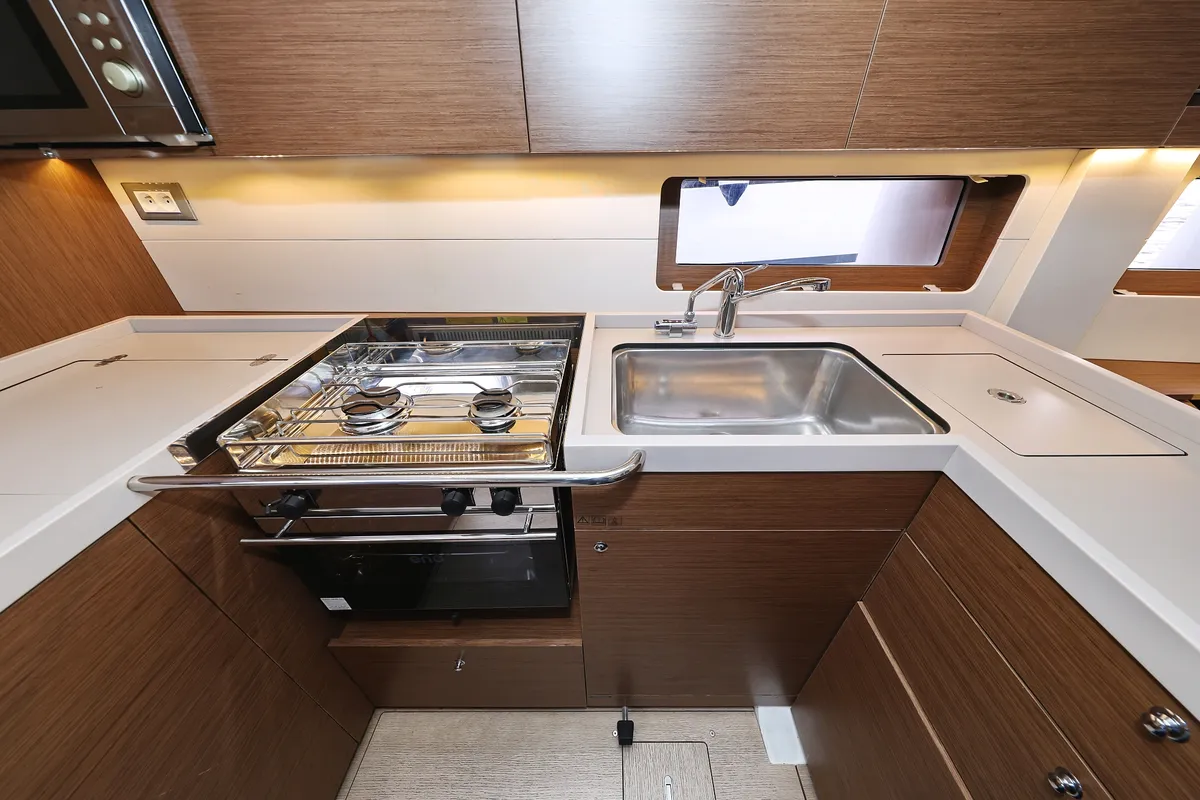 Galley of Seaduction, a Beneteau Oceanis 51.1 sailboat at Grad Trogir, Croatia