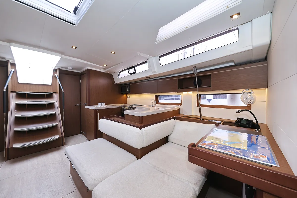 Salon of Seaduction, a Beneteau Oceanis 51.1 sailboat at Grad Trogir, Croatia