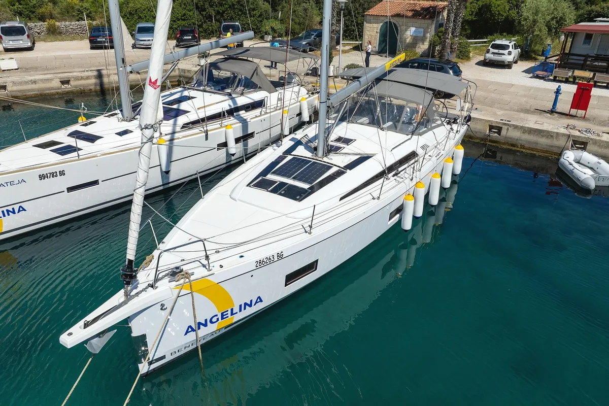 Exterior view of Seaduction, a Beneteau Oceanis 51.1 sailboat at Grad Trogir, Croatia