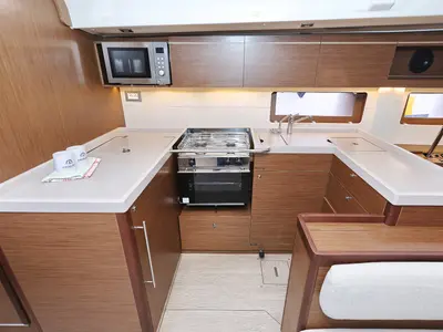 Galley of Seaduction, a Beneteau Oceanis 51.1 sailboat at Grad Trogir, Croatia