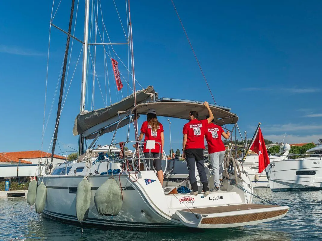 DuruDemir, a Bavaria Cruiser 41S sailboat at Çeşme, Turkey