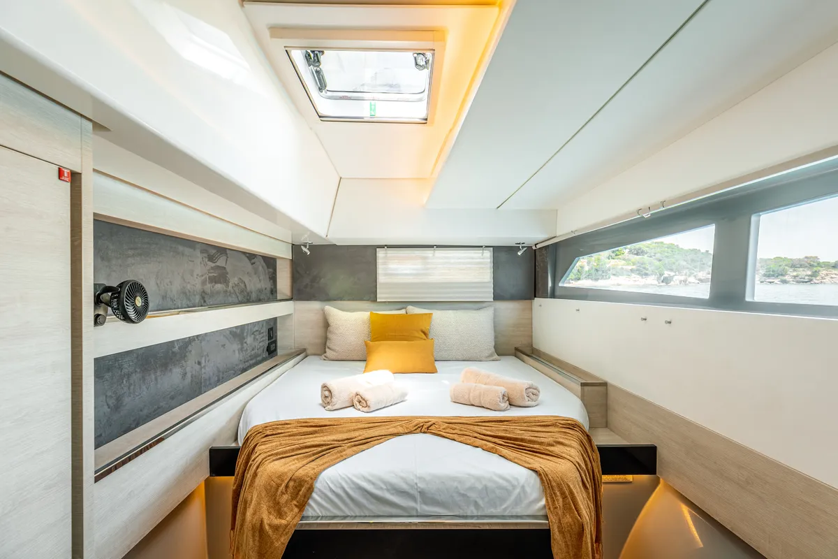 Cabin on WINDSEA, a Leopard 50 catamaran at Kontokali, Greece