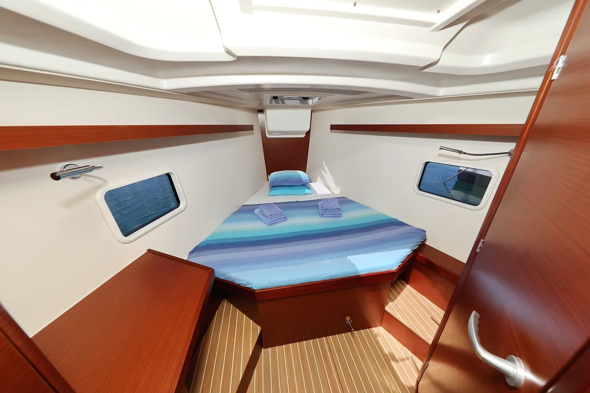 Cabin on NIKE, a Hanse 418 sailboat at Novi Vinodolski, Croatia