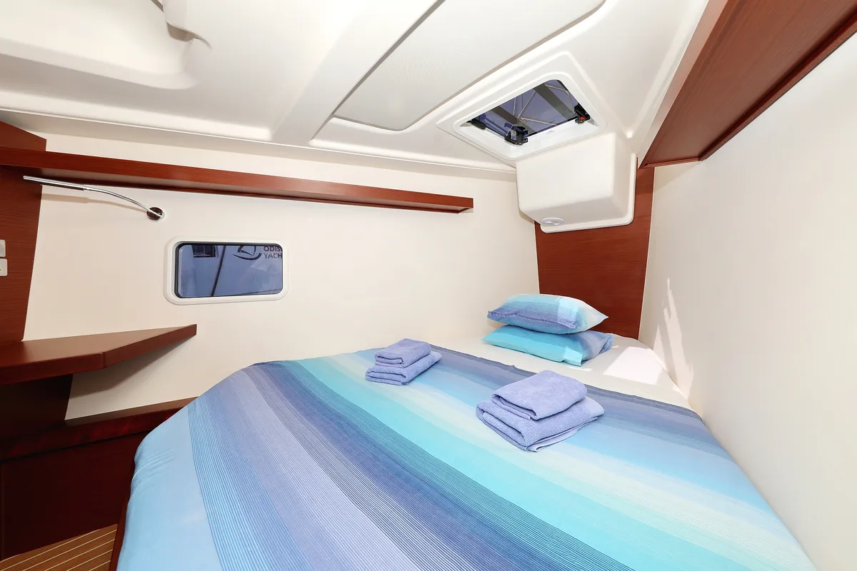 Cabin on NIKE, a Hanse 418 sailboat at Novi Vinodolski, Croatia