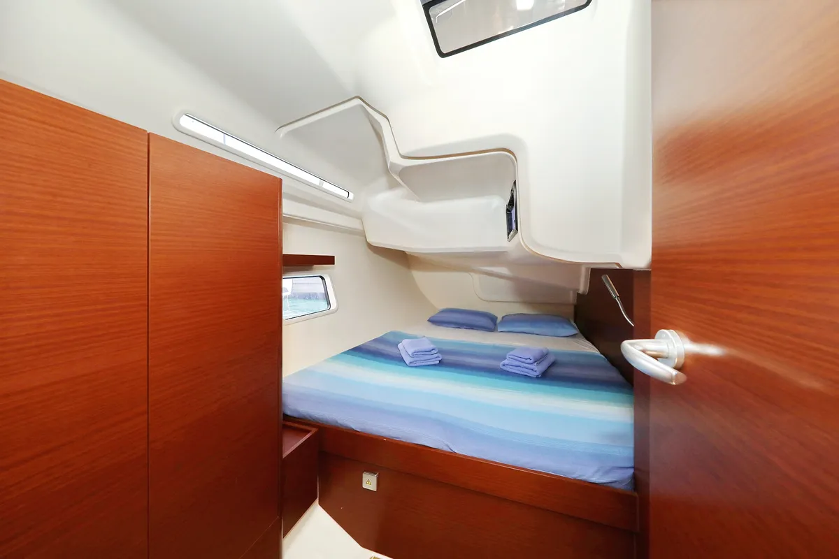 Cabin on NIKE, a Hanse 418 sailboat at Novi Vinodolski, Croatia