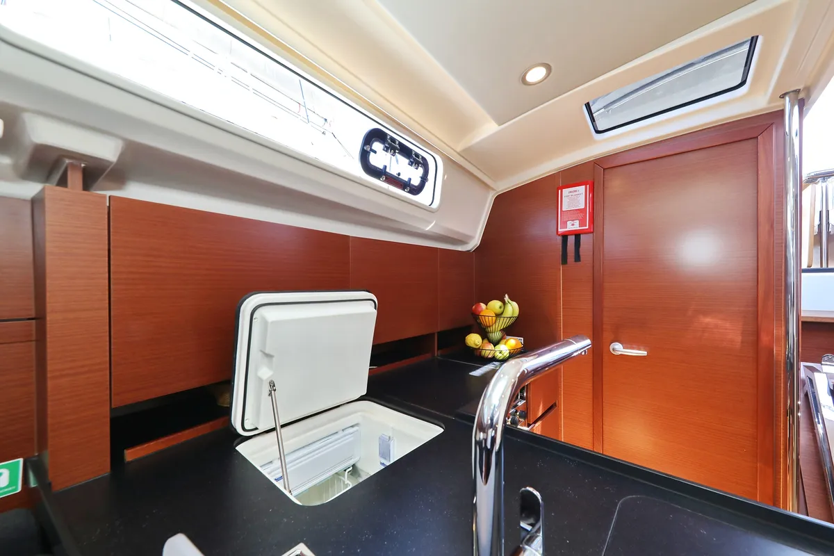 Galley of NIKE, a Hanse 418 sailboat at Novi Vinodolski, Croatia