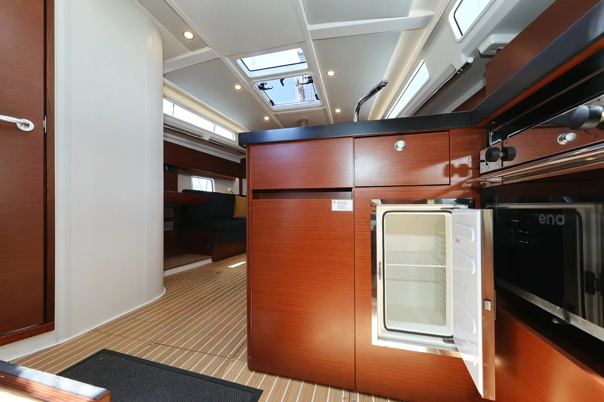 Galley of NIKE, a Hanse 418 sailboat at Novi Vinodolski, Croatia