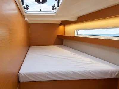 Cabin on Silvana D, a Jeanneau Sun Odyssey 449 sailboat at Punta Ala, Italy