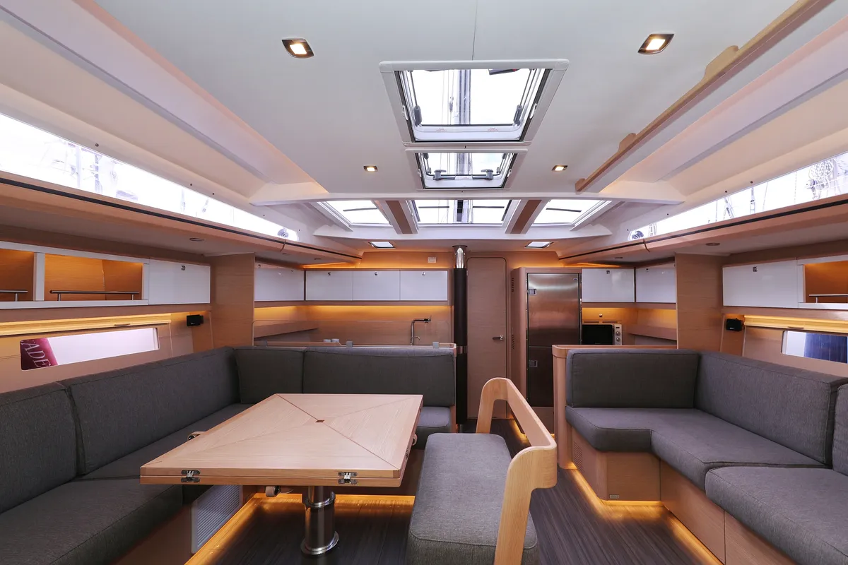 Salon of Moonlight, a Dufour 56 Exclusive sailboat at Trogir, Croatia