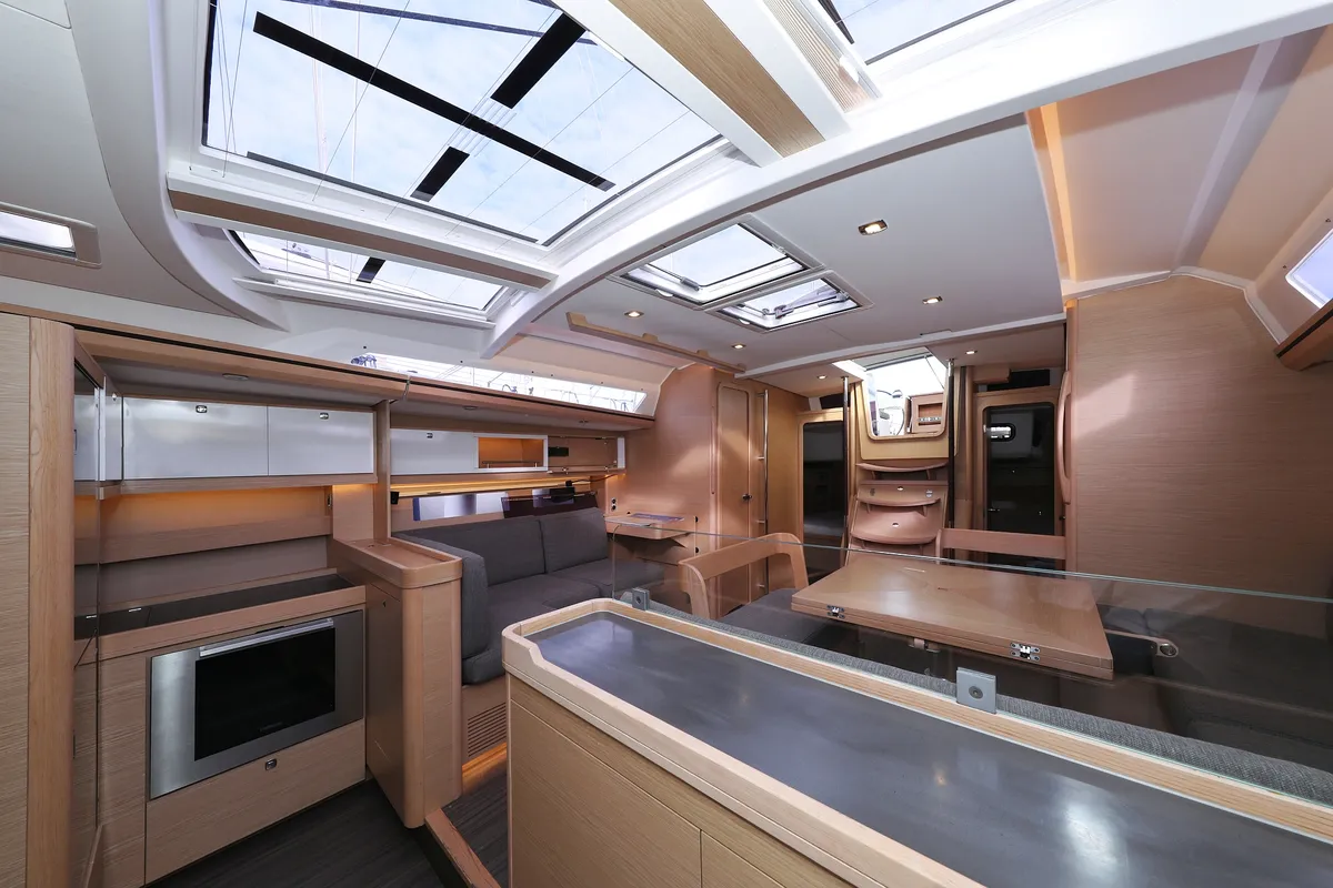 Salon of Moonlight, a Dufour 56 Exclusive sailboat at Trogir, Croatia
