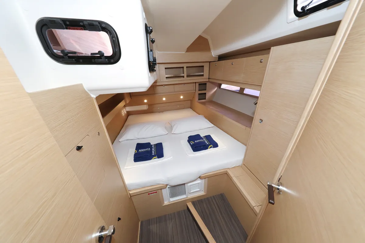 Cabin on Moonlight, a Dufour 56 Exclusive sailboat at Trogir, Croatia