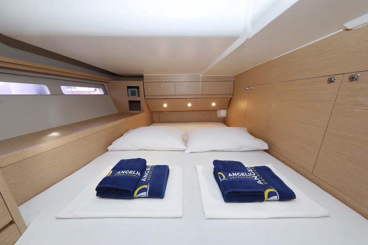 Cabin on Moonlight, a Dufour 56 Exclusive sailboat at Trogir, Croatia