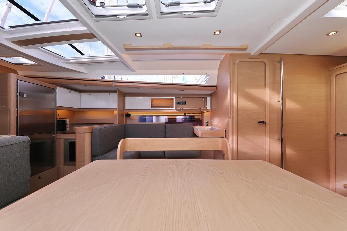 Salon of Moonlight, a Dufour 56 Exclusive sailboat at Trogir, Croatia