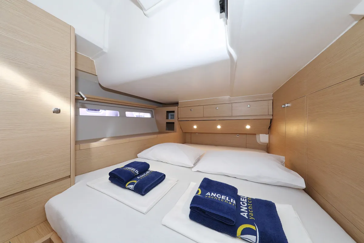 Cabin on Moonlight, a Dufour 56 Exclusive sailboat at Trogir, Croatia