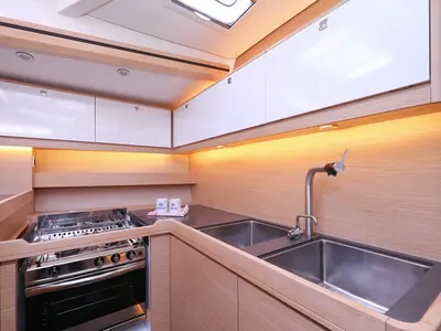 Galley of Moonlight, a Dufour 56 Exclusive sailboat at Trogir, Croatia
