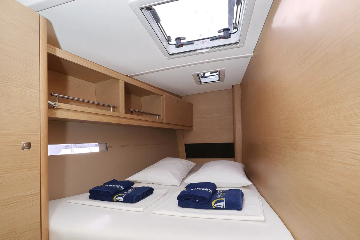 Cabin on Moonlight, a Dufour 56 Exclusive sailboat at Trogir, Croatia