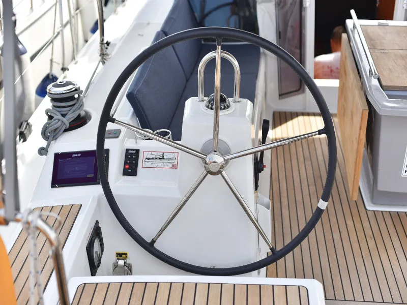 Cockpit of Seven, a Beneteau Oceanis 41.1 sailboat at Zadar, Croatia