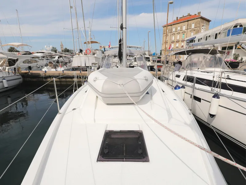 Deck of Seven, a Beneteau Oceanis 41.1 sailboat at Zadar, Croatia