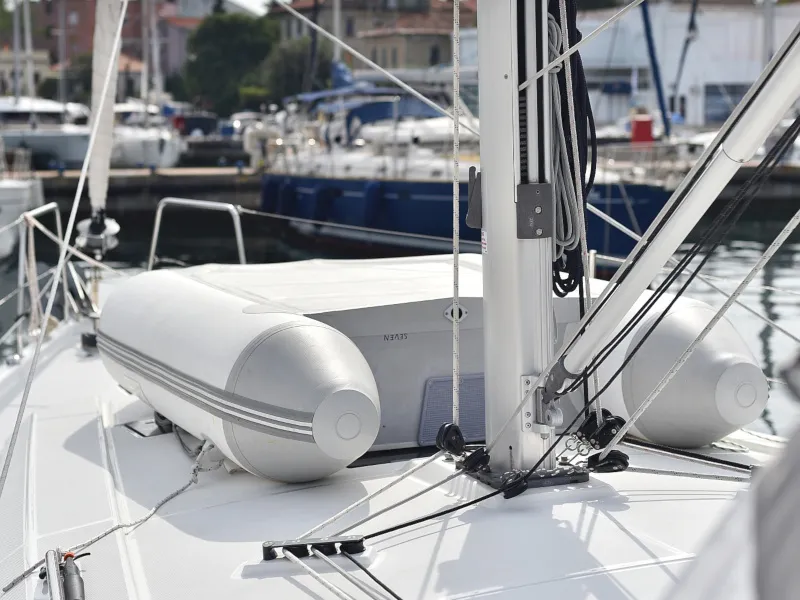 Deck of Seven, a Beneteau Oceanis 41.1 sailboat at Zadar, Croatia