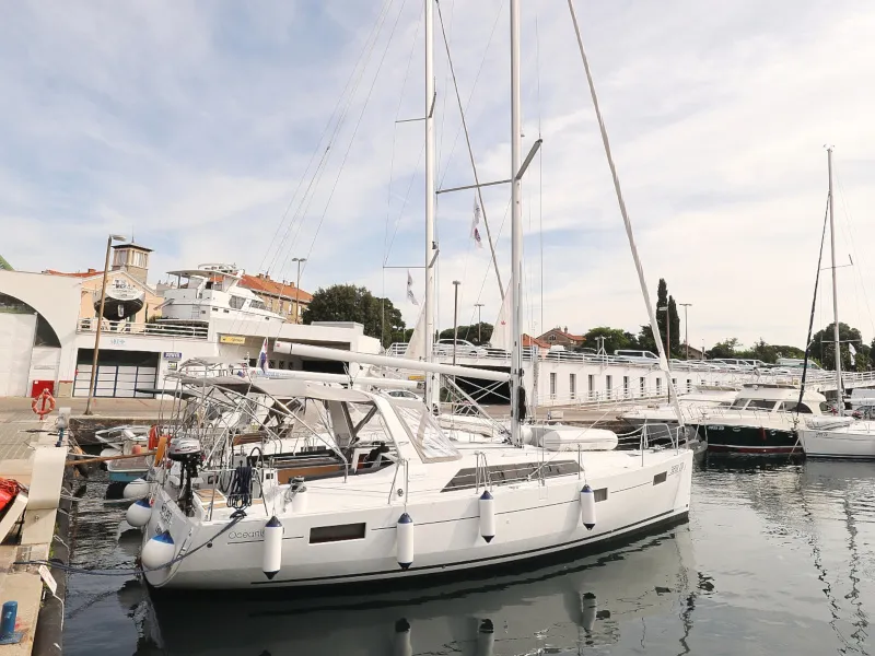 Exterior view of Seven, a Beneteau Oceanis 41.1 sailboat at Zadar, Croatia
