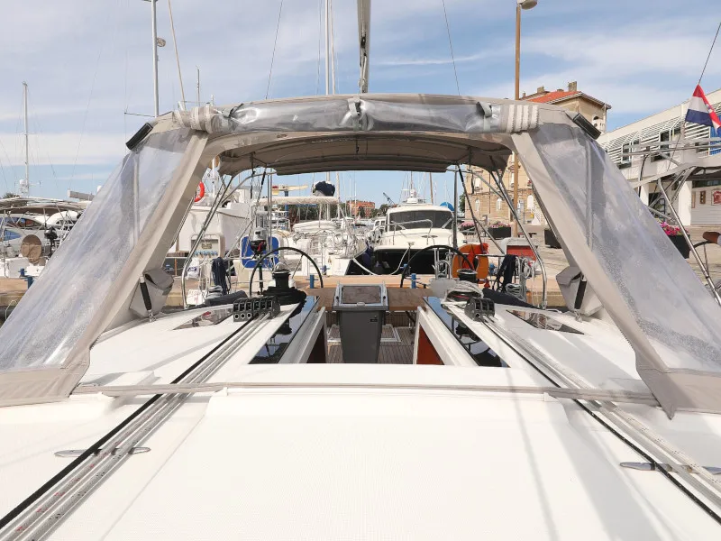 Deck of Seven, a Beneteau Oceanis 41.1 sailboat at Zadar, Croatia