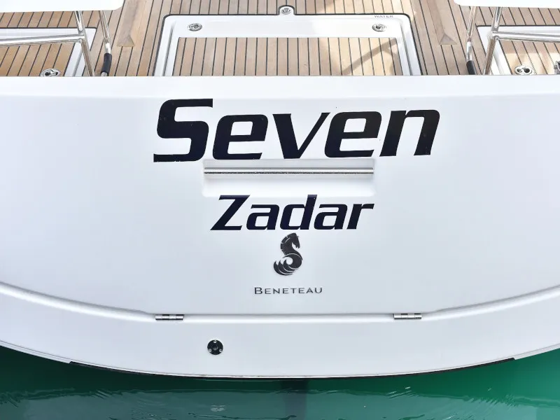 Exterior view of Seven, a Beneteau Oceanis 41.1 sailboat at Zadar, Croatia