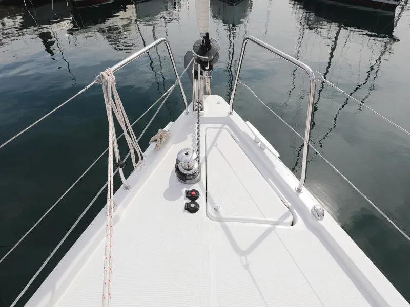 Exterior view of Seven, a Beneteau Oceanis 41.1 sailboat at Zadar, Croatia