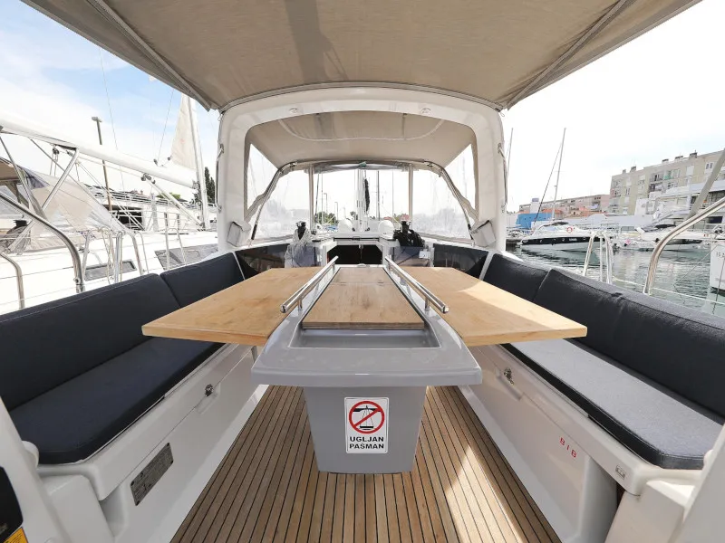 Deck of Seven, a Beneteau Oceanis 41.1 sailboat at Zadar, Croatia