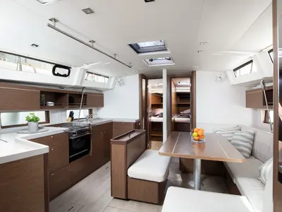 Salon of Vento di Mare, a Beneteau Oceanis 46.1 sailboat at Općina Medulin, Croatia