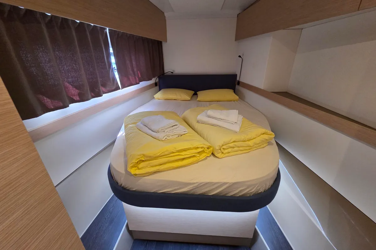 Cabin on Adriatic Breeze, a Fountaine Pajot Astrea 42 catamaran at Grad Šibenik, Croatia