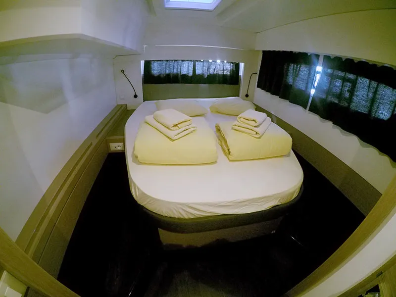 Cabin on Adriatic Breeze, a Fountaine Pajot Astrea 42 catamaran at Grad Šibenik, Croatia