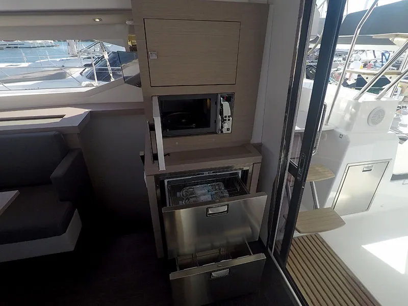 Galley of Adriatic Breeze, a Fountaine Pajot Astrea 42 catamaran at Grad Šibenik, Croatia