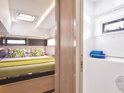 Cabin on Moorings 4500L/10 Club, a Leopard 45 catamaran at Marigot, France