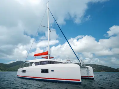 La Gloria, a Lagoon 42 catamaran at Ribishi, Saint Vincent and the Grenadines