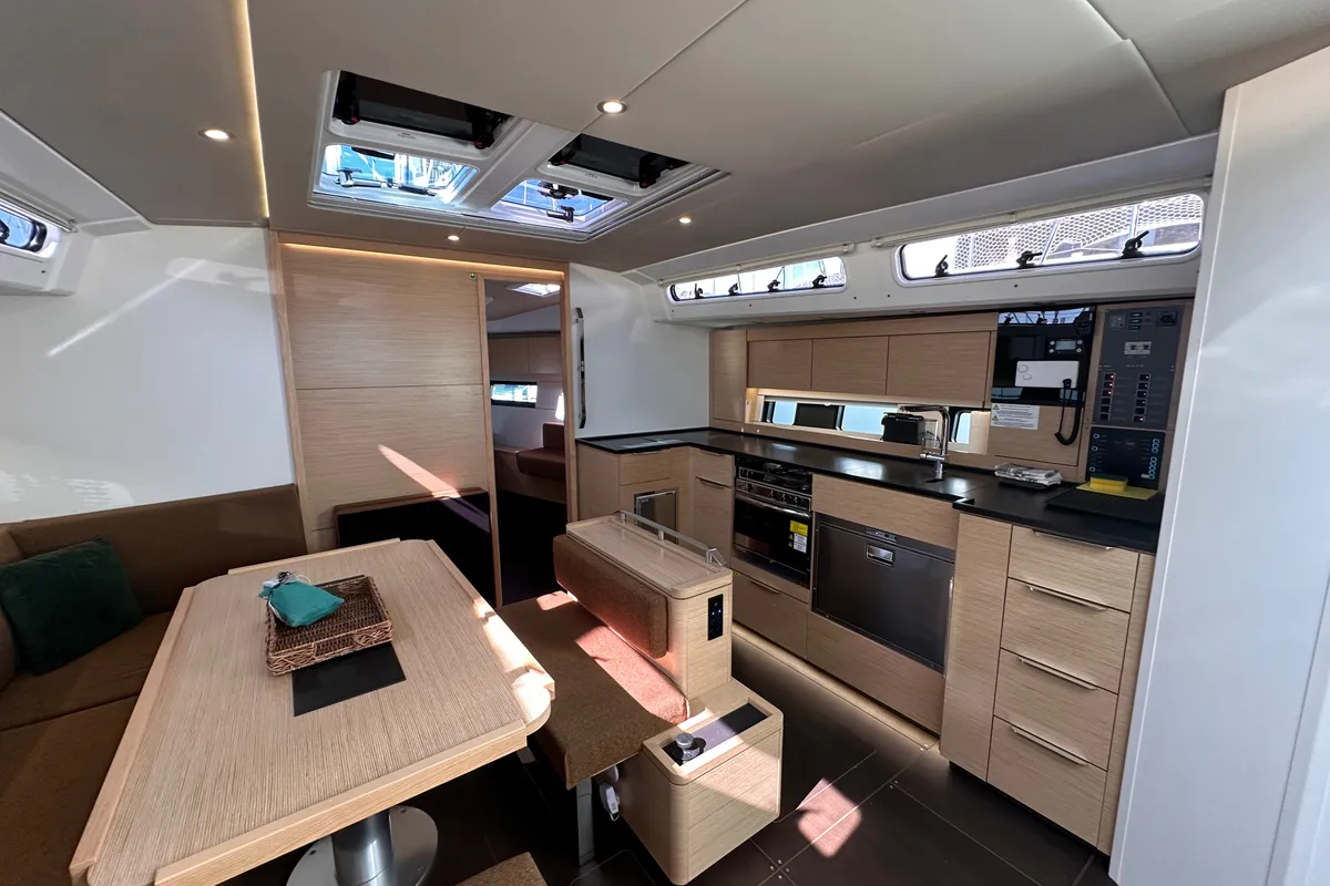 Galley of Felice, a Hanse 460 sailboat at Seget Donji, Croatia