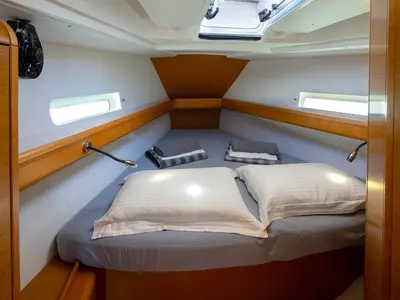 Cabin on Penelope, a Jeanneau Sun Odyssey 419 sailboat at Municipal Unit of Lefkada, Greece