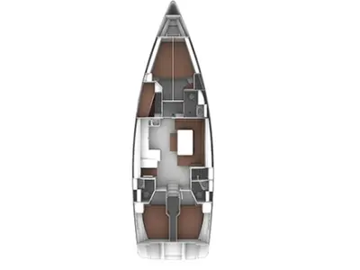 Floor plan of AF-BC51, a Bavaria Cruiser 51 sailboat at Municipal Unit of Rhodes, Greece